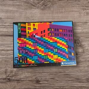 Clementoni 500 Piece Puzzle – ColorBoom Collection – Rainbow Building – NEW